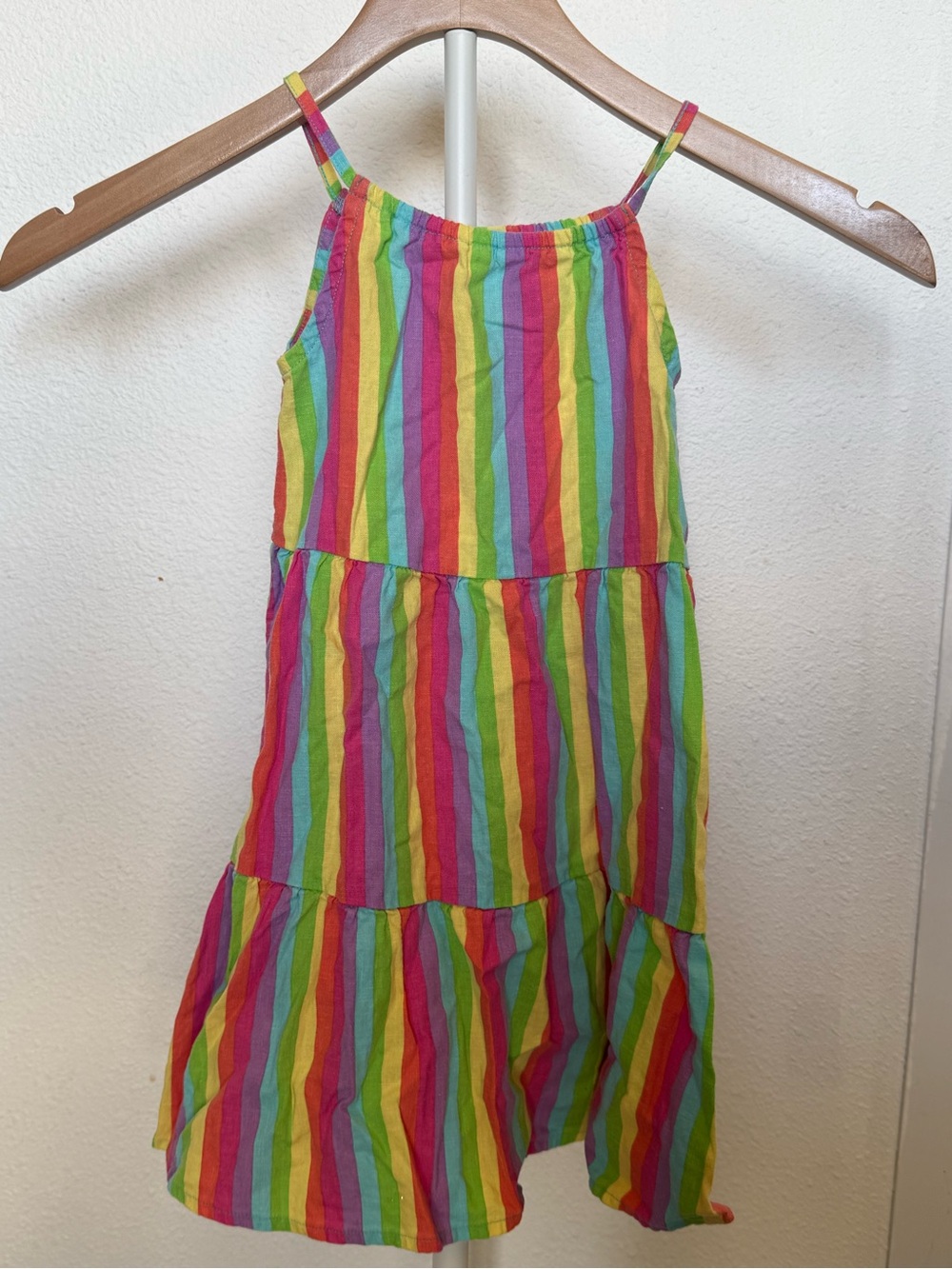 Gymboree Girls 4T Striped Linen Rayon Sundress Square Neck